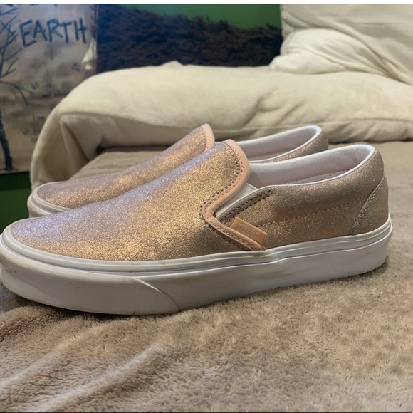 gold vans shoes
